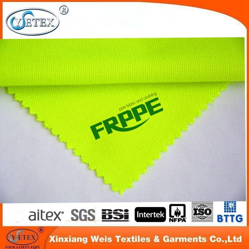 Inherent Flame Retardant Hi Vis Fabric Modacrylic Cotton Fluorescent Green
